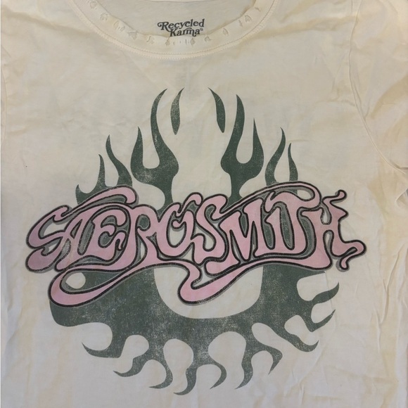 Recycled Karma Aerosmith Live From Budakon Distressed Tee Sz S - Picture 3 of 5